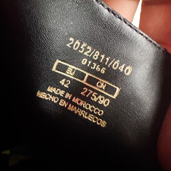 Zara Black Leather Pull on Classic Boots 42 - Picture 3 of 8